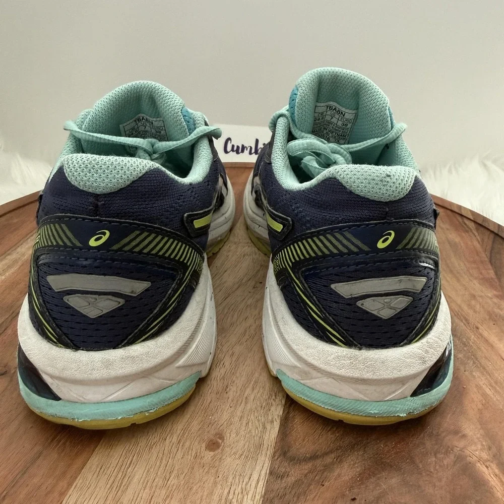 Asics GT-1000 5 Running Shoes Womens 7 Navy Aqua Good T6A8N Stability Sneakers